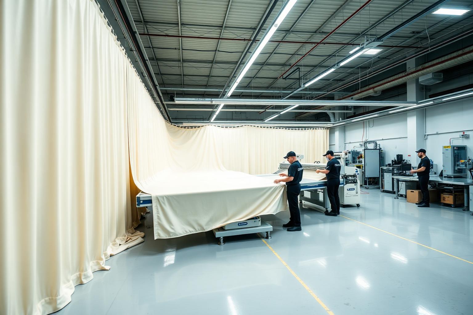 Automated 20-metre fabric spreading line