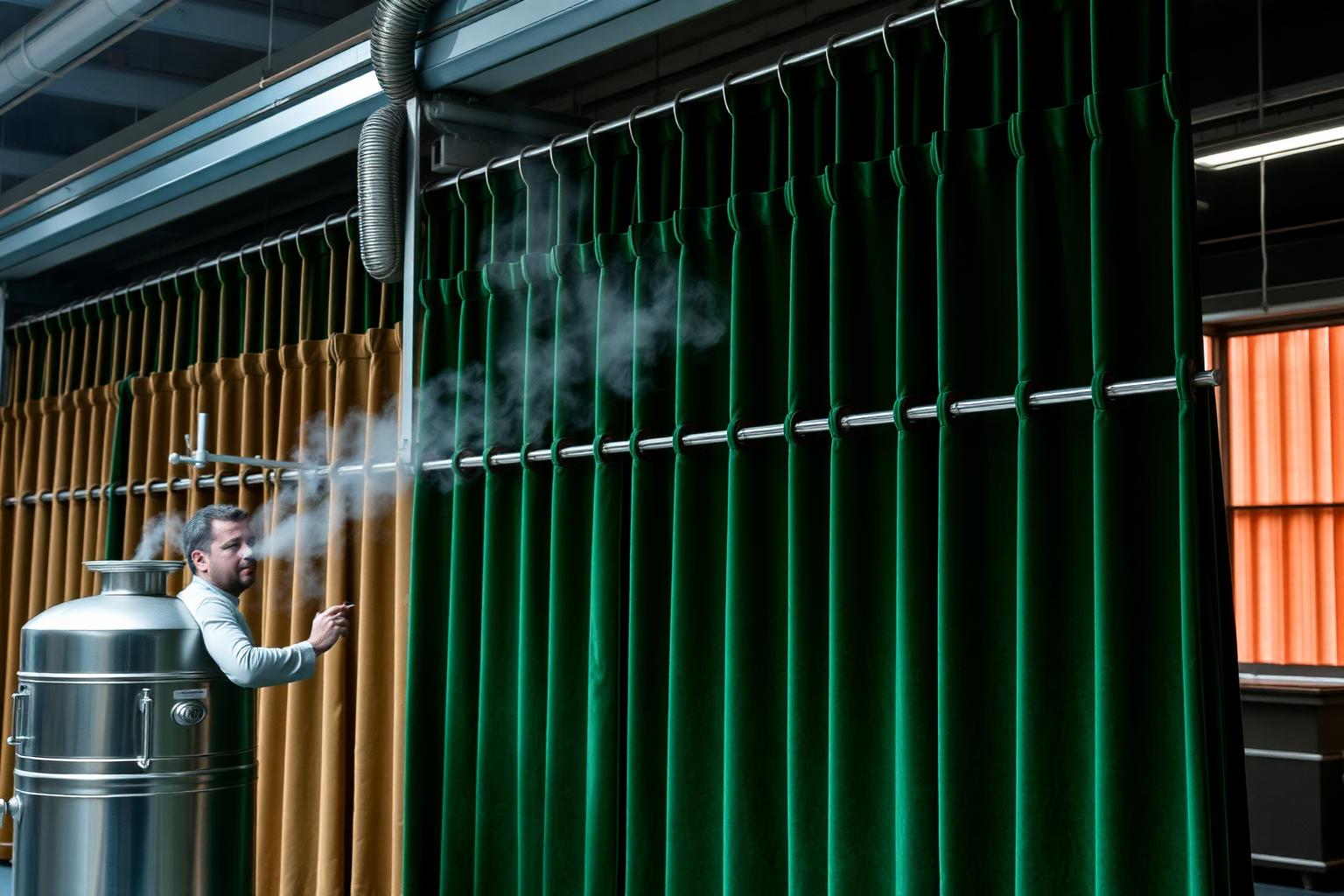 Steam finishing — velvet & blackout panels