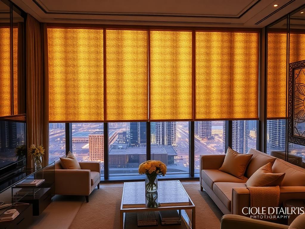 Metallic Shimmer Roller Blinds