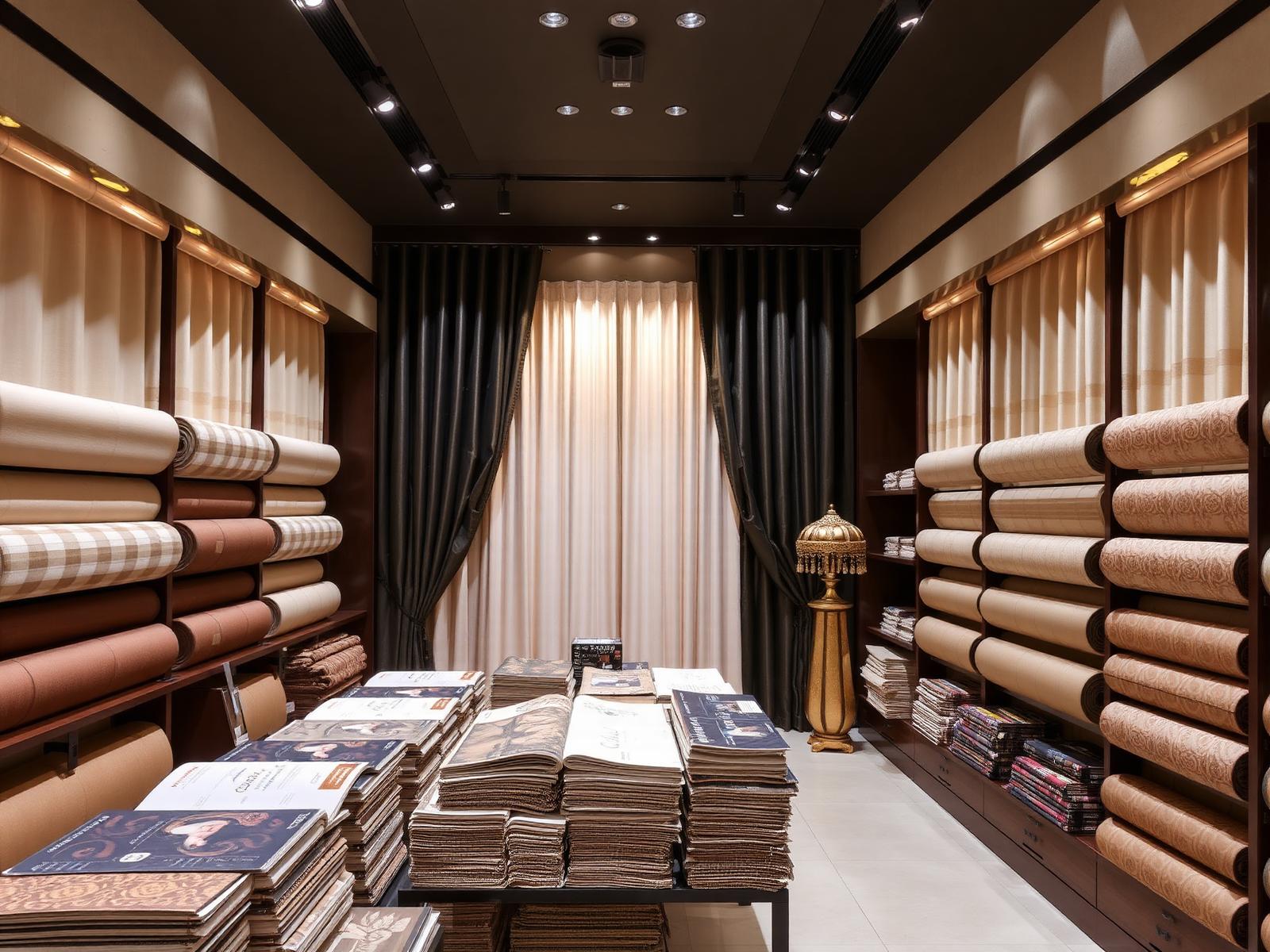 Azeemah Sharjah factory — Fabric showroom